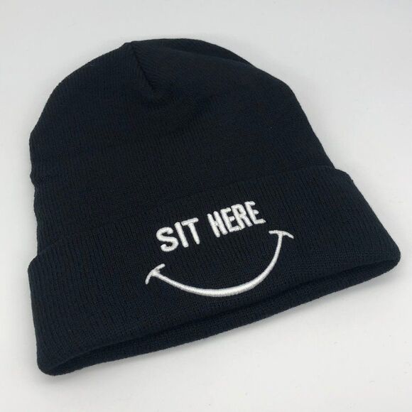 New UNIF x Bad Acid Sit Here :) Beanie Hat - Picture 1 of 4